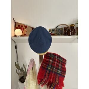 Vintage Blue Wool French Beret